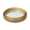 Glitzhome® Gold Round Metal Mirrored Decorative Trays Set